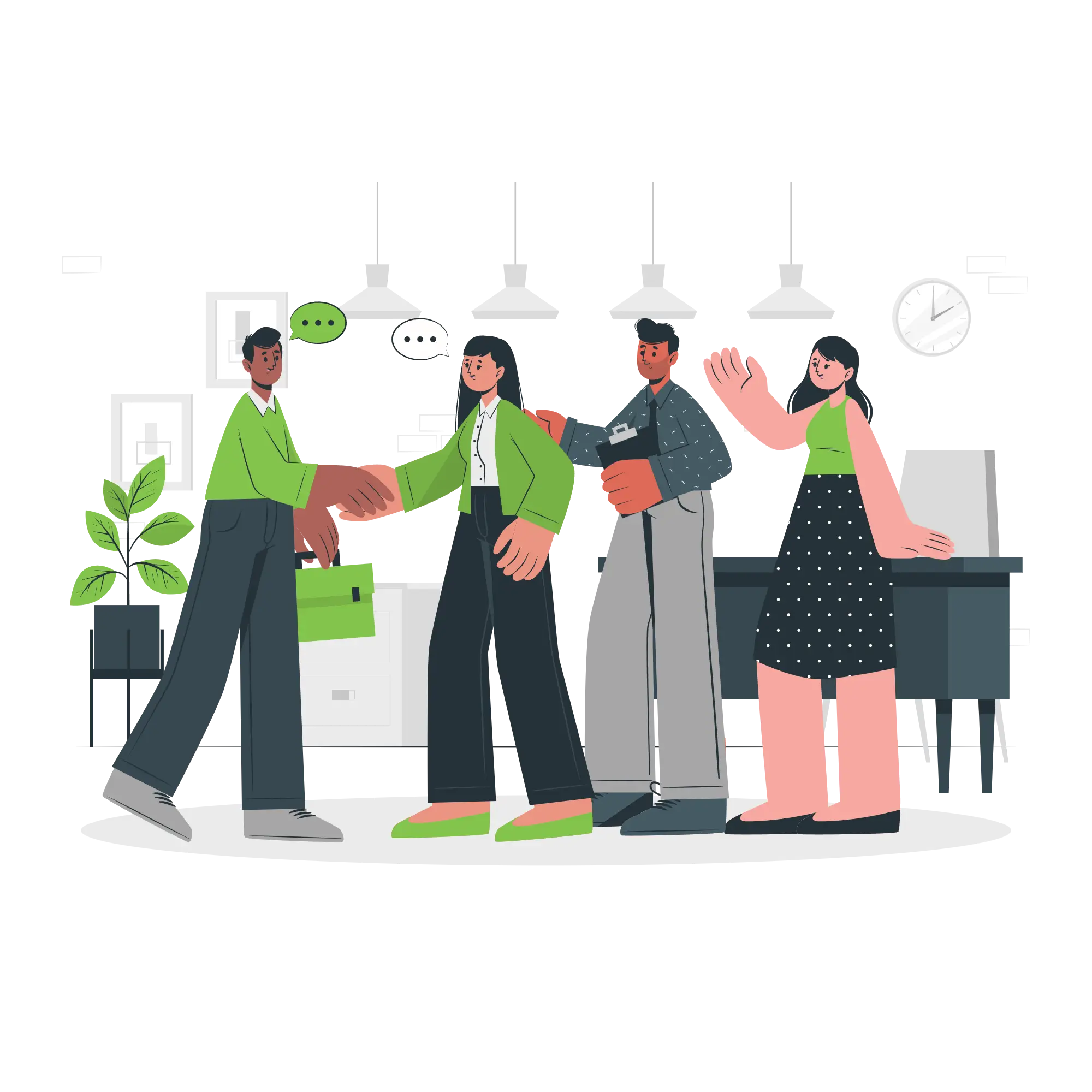 Illustration of onboarding and welcoming new employees