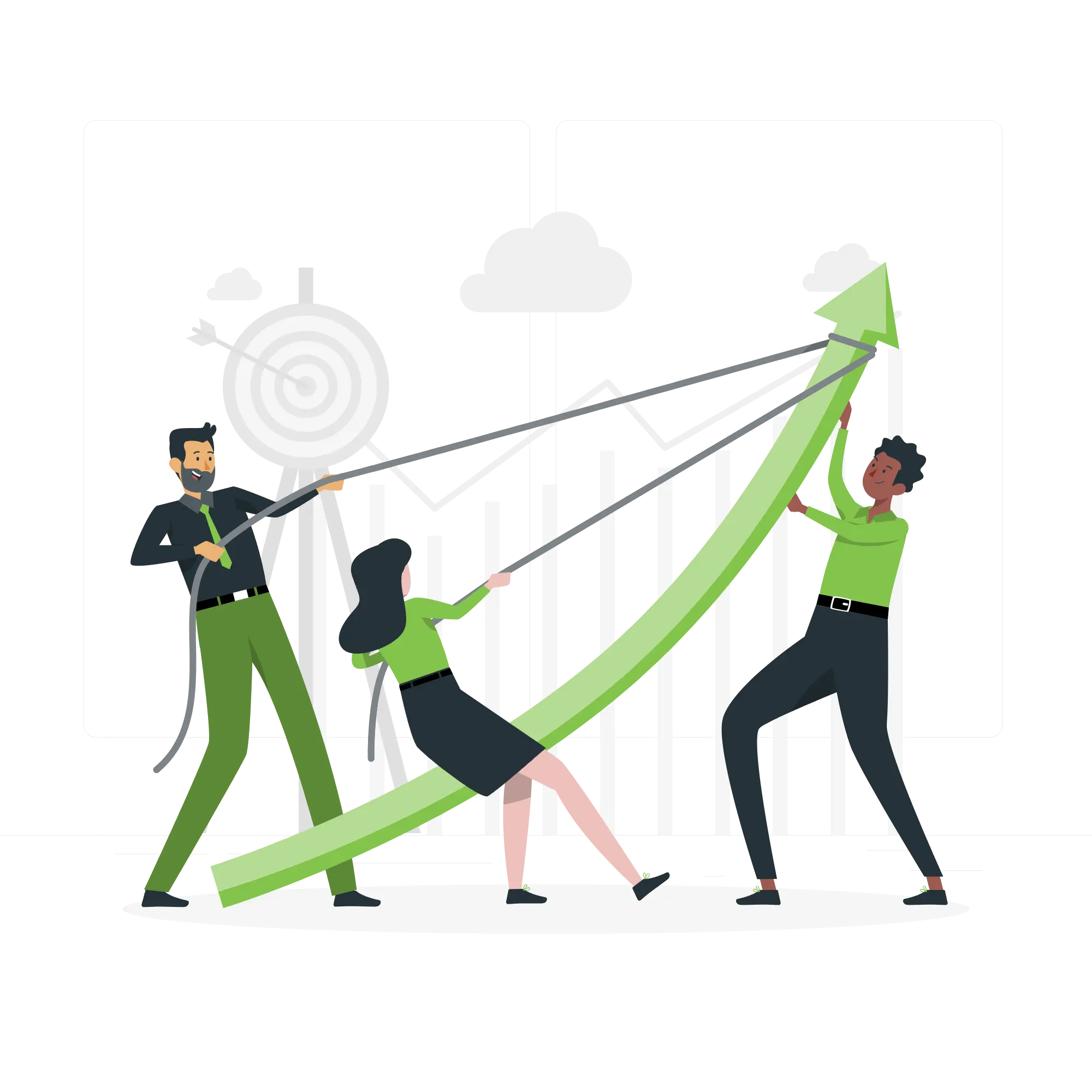 Illustration of teamwork and shared goals