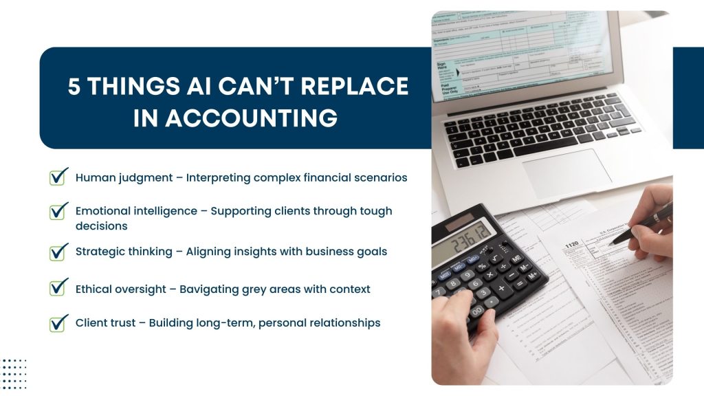 Infographic about AI limitations in accounting